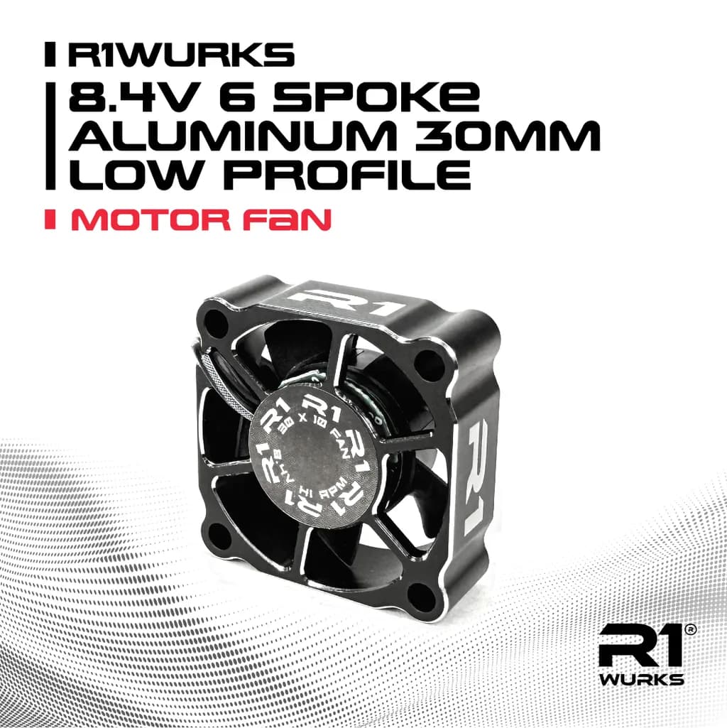 Ventoinha de Motor R1WURKS 8.4V 6 Pás Alumínio 30mm Low Profile 060026